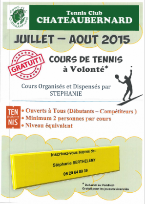 info tennis été 2015